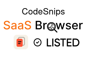 CodeSnips - SaaS Browser Verified Badge