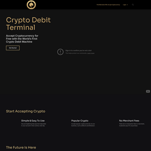 Crypto Debit Terminal Screenshot