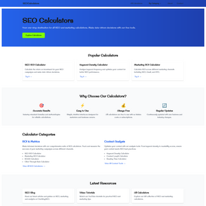 SEO Calculators Screenshot