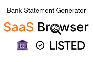 Bank Statement Generator - SaaS Browser Verified Badge