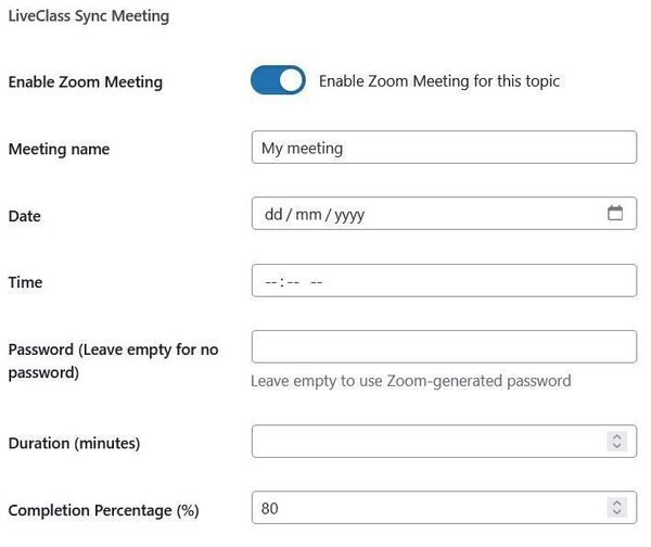 LiveClass Sync LearnDash Screenshot 3