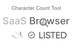 Character Count Tool - SaaS Browser Verified Badge