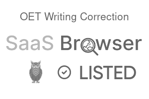OET Writing Correction - SaaS Browser Verified Badge