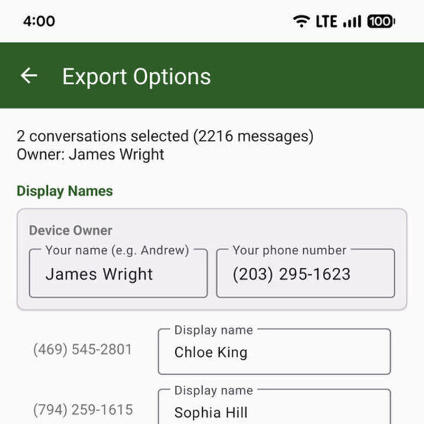 TextExhibit Screenshot 1