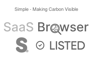 Simple - Making Carbon Visible - SaaS Browser Verified Badge