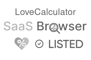 LoveCalculator - SaaS Browser Verified Badge