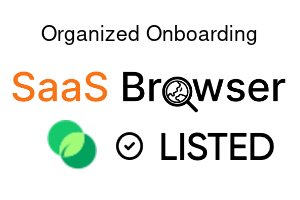 Organized Onboarding - SaaS Browser Verified Badge