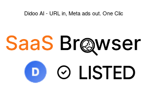 Didoo AI - URL in, Meta ads out. One Click to Outperform. - SaaS Browser Verified Badge