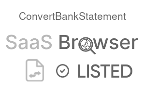 ConvertBankStatement - SaaS Browser Verified Badge