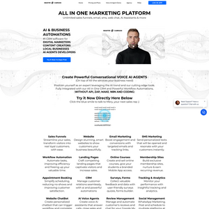 All In One Marketing Platform Screenshot