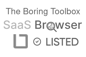 The Boring Toolbox - SaaS Browser Verified Badge