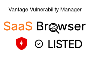 Vantage Vulnerability Manager - SaaS Browser Verified Badge