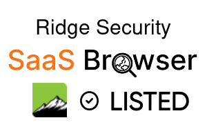 Ridge Security - SaaS Browser Verified Badge