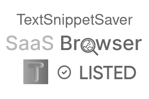 TextSnippetSaver - SaaS Browser Verified Badge