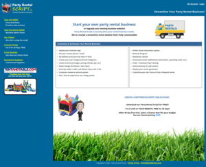 Party Rental Script Screenshot
