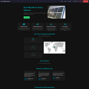 Joe's Affiliate Corner Screenshot