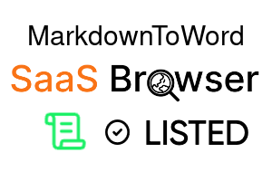 MarkdownToWord - SaaS Browser Verified Badge