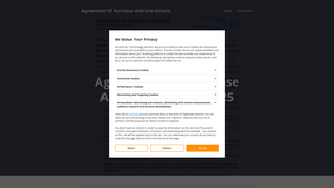 Agreement Of Purchase And Sale Ontario Screenshot