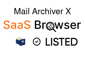 Mail Archiver X - SaaS Browser Verified Badge