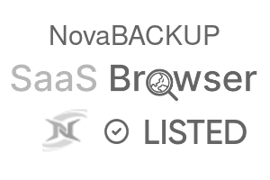 NovaBACKUP - SaaS Browser Verified Badge