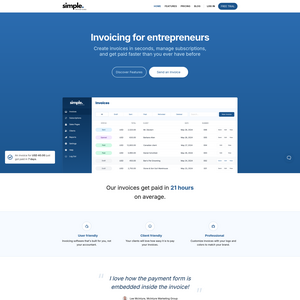 Simple Invoices Screenshot