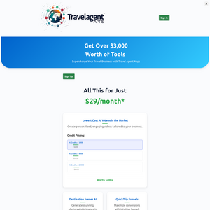 Travel Agent Apps Screenshot