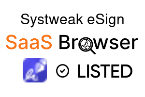 Systweak eSign - SaaS Browser Verified Badge