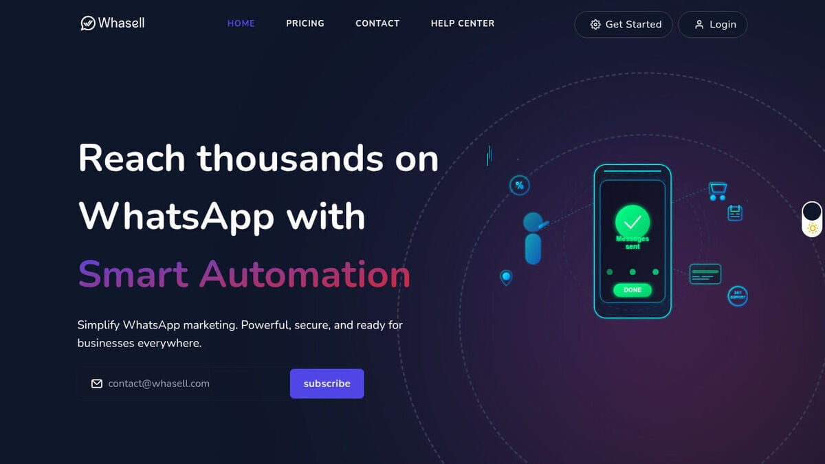 Whasell homepage
