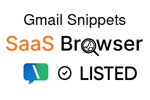 Gmail Snippets - SaaS Browser Verified Badge