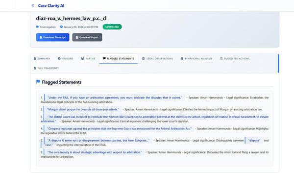 Case Clarity AI Screenshot 3
