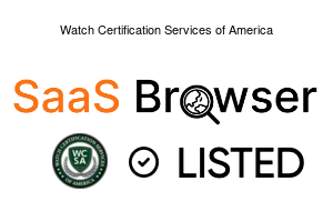Watch Certification Services of America - SaaS Browser Verified Badge
