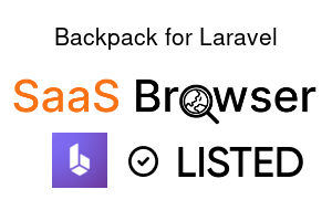 Backpack for Laravel - SaaS Browser Verified Badge