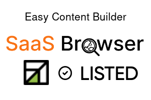 Easy Content Builder - SaaS Browser Verified Badge
