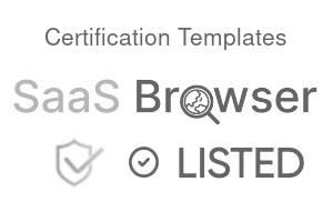 Certification Templates - SaaS Browser Verified Badge