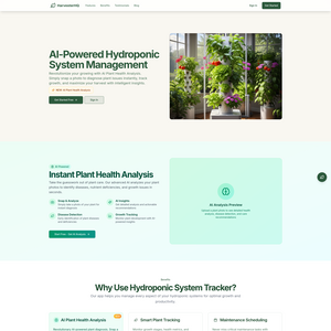 Hydroponic System Tracker Screenshot