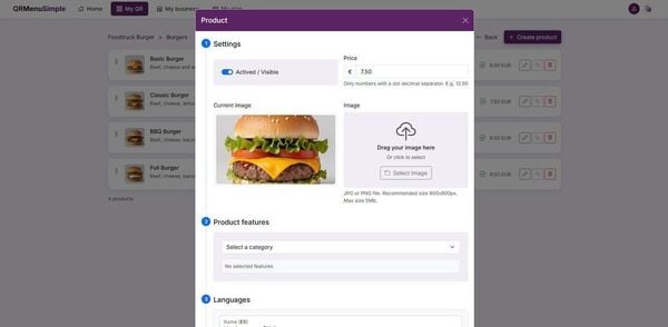 QRMenuSimple Screenshot 4