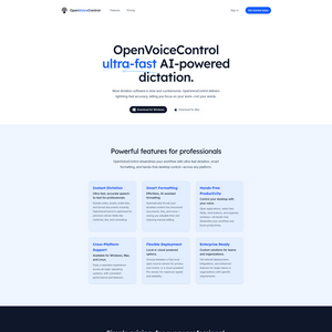 OpenVoiceControl Screenshot