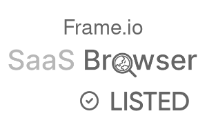 Frame.io - SaaS Browser Verified Badge
