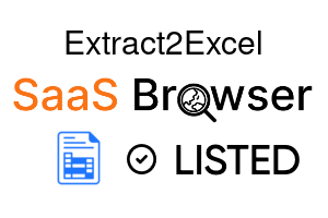 Extract2Excel - SaaS Browser Verified Badge