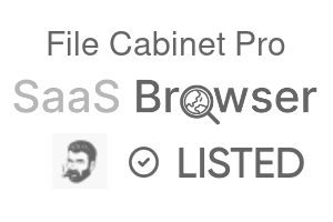 File Cabinet Pro - SaaS Browser Verified Badge