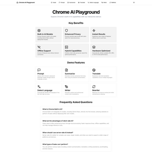 Chrome AI Playground Screenshot