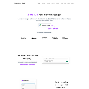 Slack Message Scheduler Screenshot