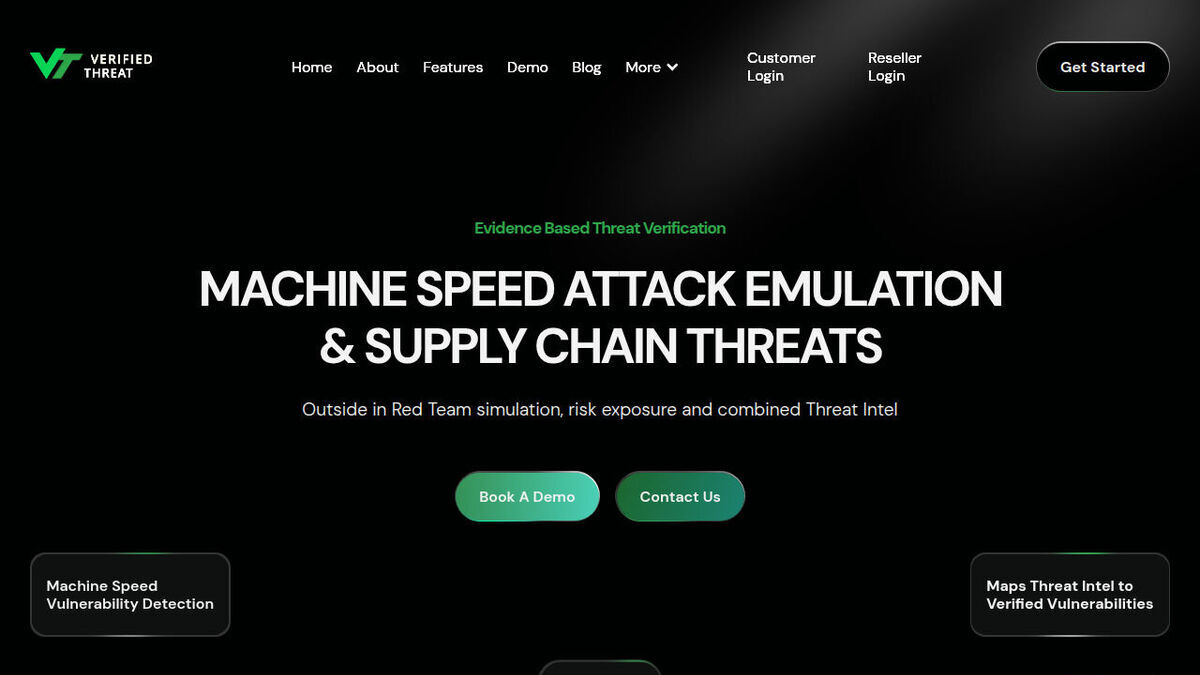 VerifiedThreat homepage