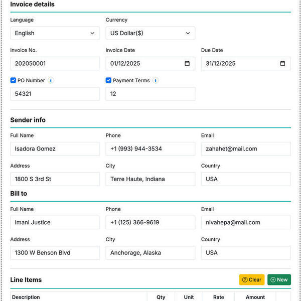GenerateBill Screenshot 1
