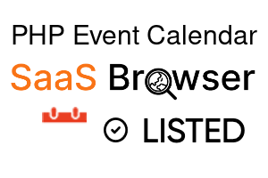 PHP Event Calendar - SaaS Browser Verified Badge