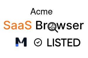Acme   - SaaS Browser Verified Badge